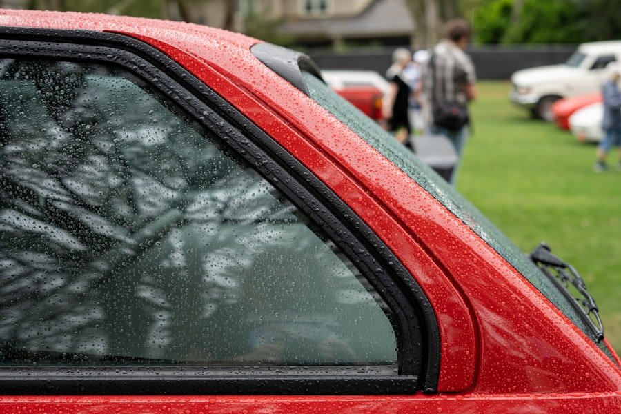 Photo clean car windows without streaks
