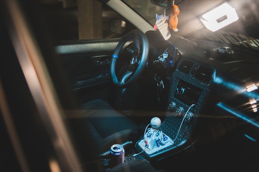 Photo car interior cleaner