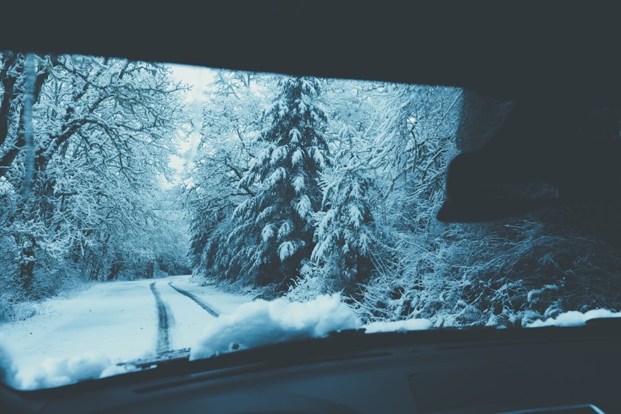 Photo drive in snow safely