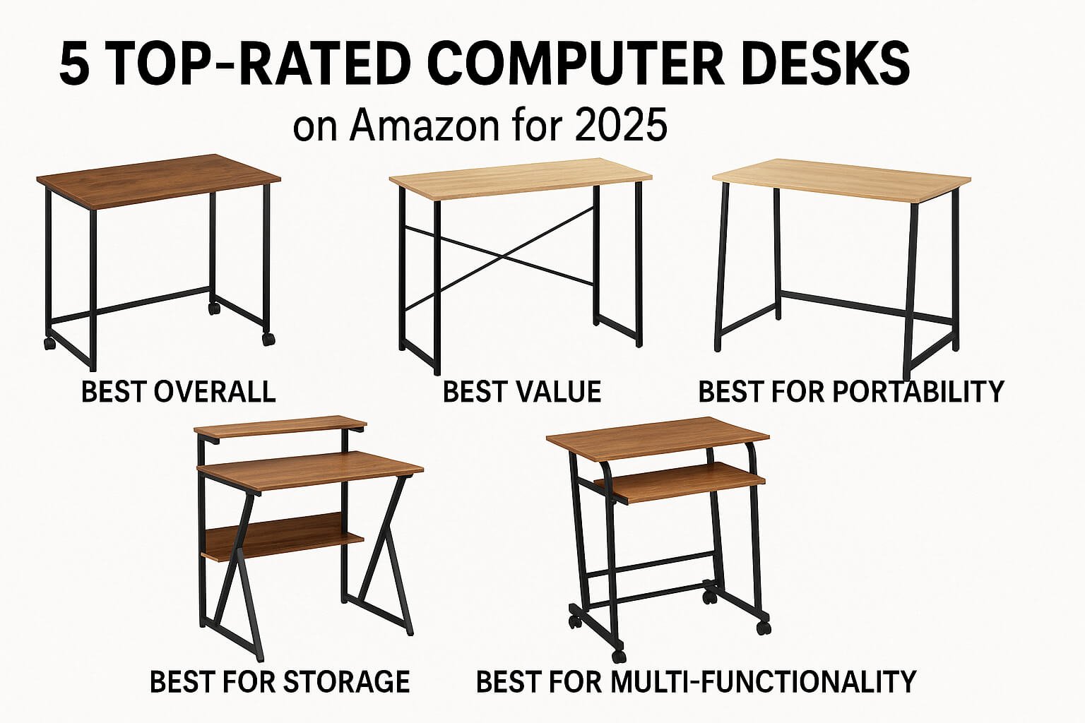 5 Top-Rated Compact Computer Desks on Amazon for 2025