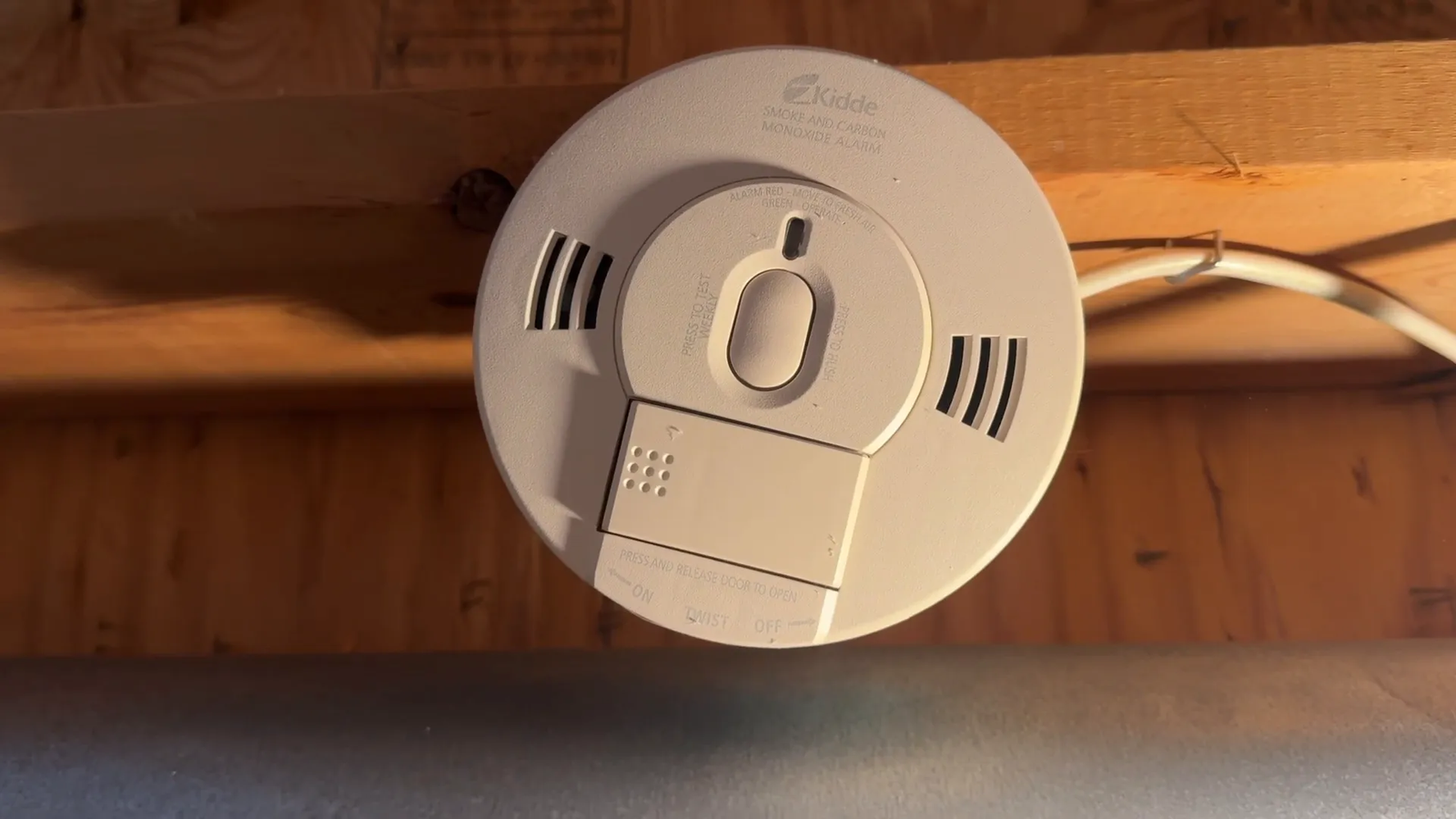Smoke and carbon monoxide alarm beeping every thirty seconds