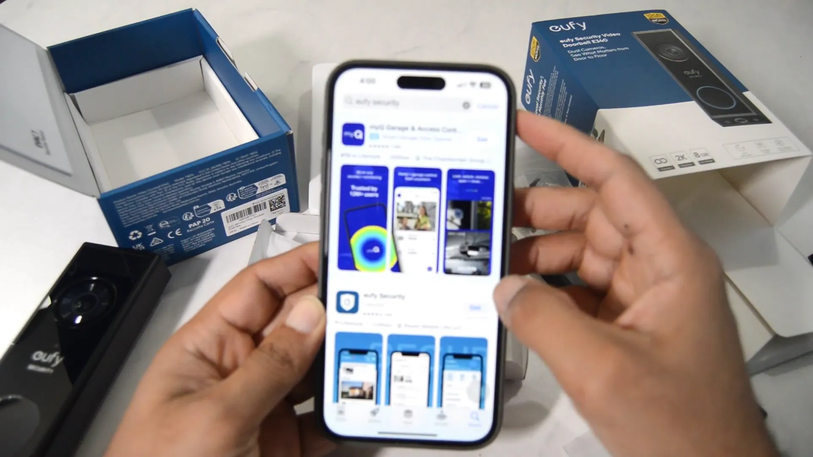 Downloading and opening the Eufy Security app