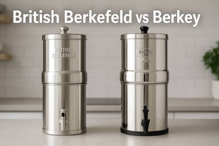 British Berkefeld vs Berkey countertop water filtration comparison