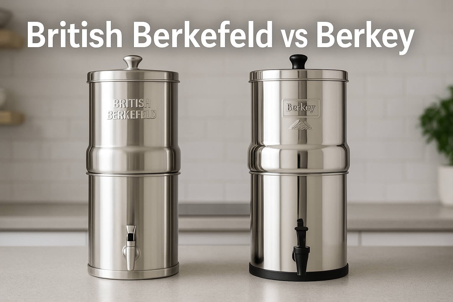 British Berkefeld vs Berkey countertop water filtration comparison