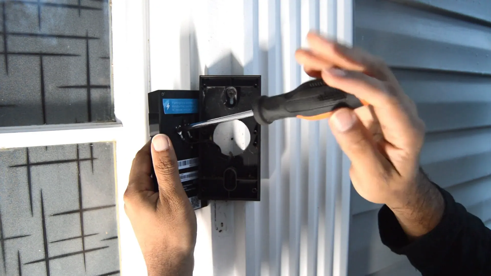 Removing existing doorbell and wiring