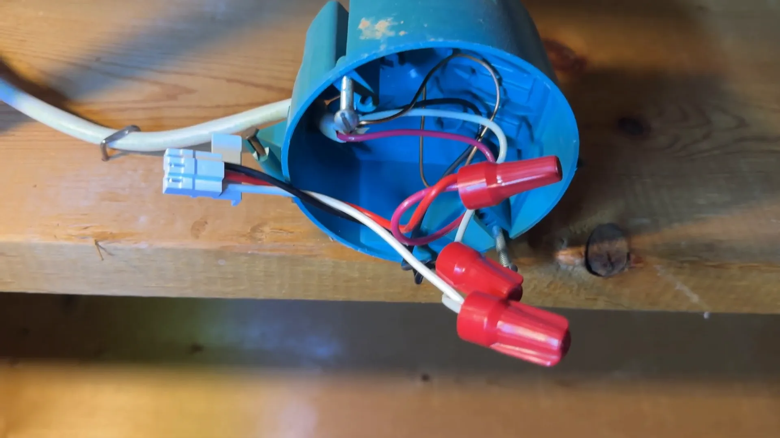 Connecting black, white, and red wires