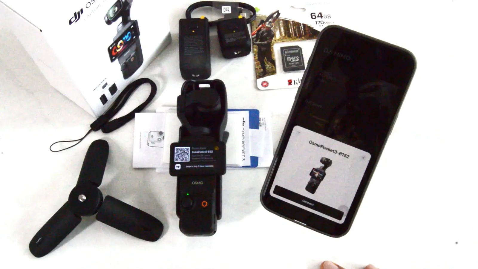 Connecting DJI Osmo Pocket 3 to DJI MIMO app on smartphone