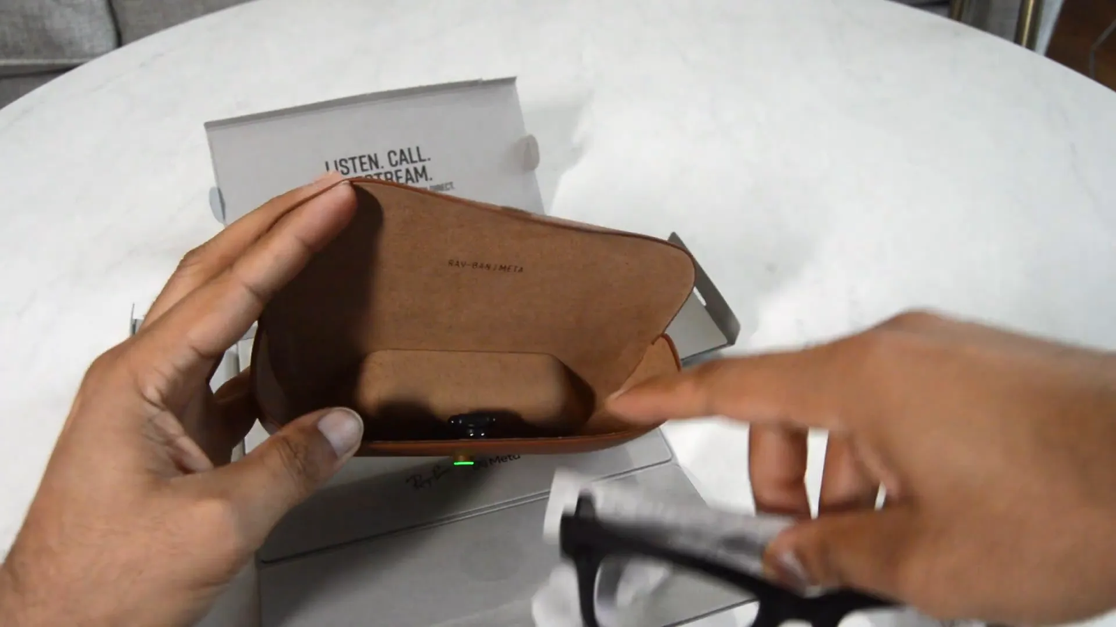 Charging port and metallic dots for charging