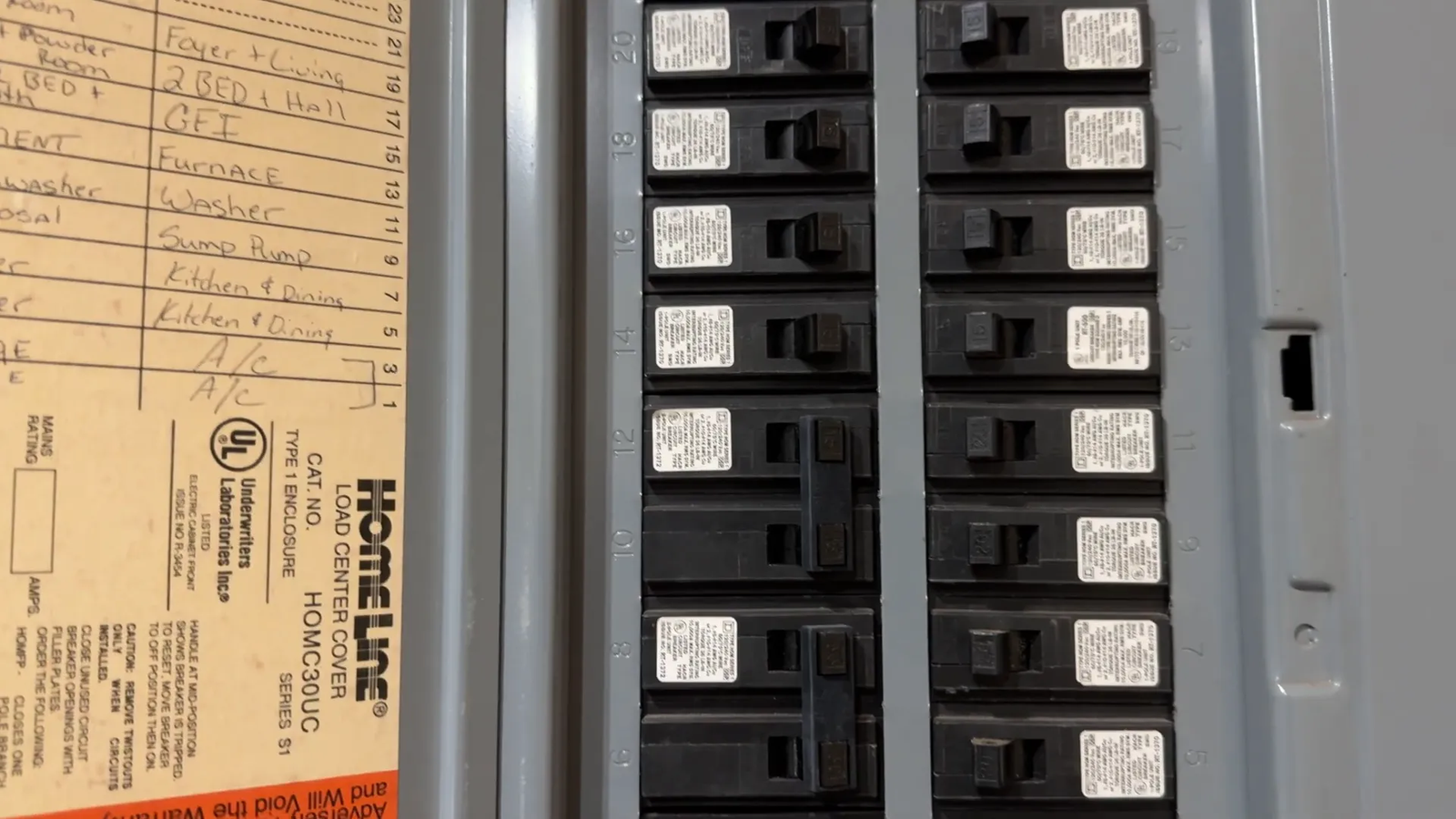 Turning off the circuit breaker