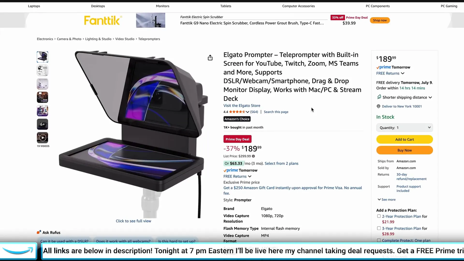 Elgato Prompter setup for streaming