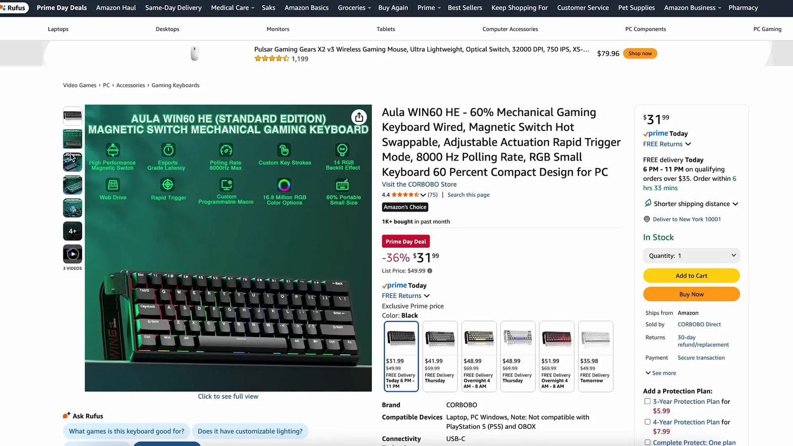 Aula WIN60 HE mechanical keyboard