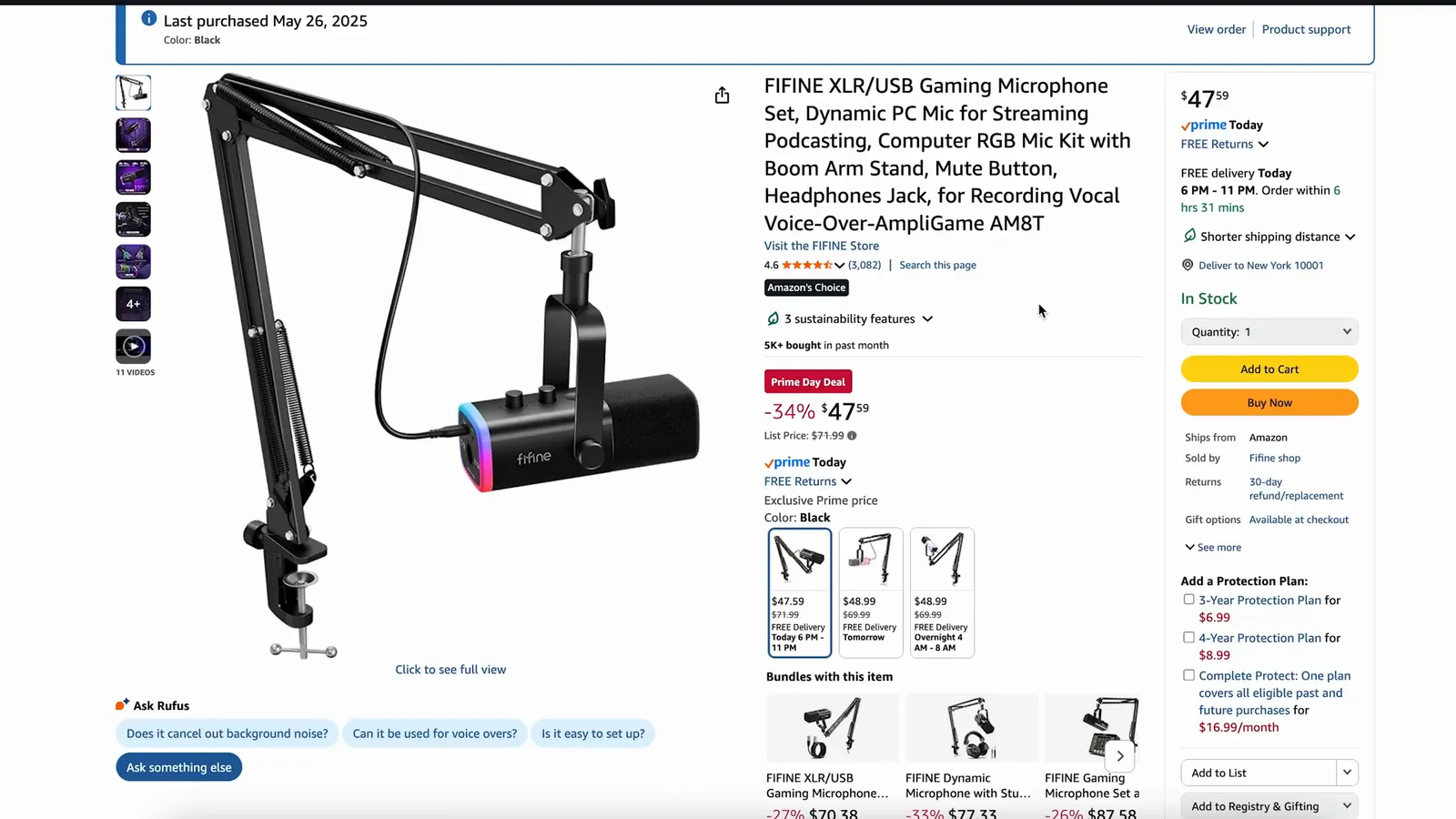 Fifine AM8T mic bundle with boom arm