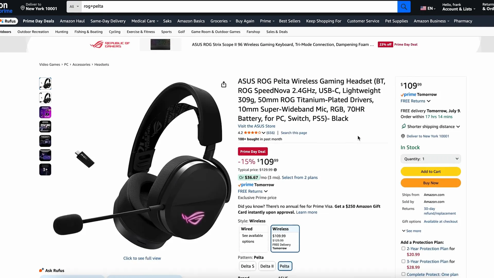 ASUS ROG Pelta gaming headset