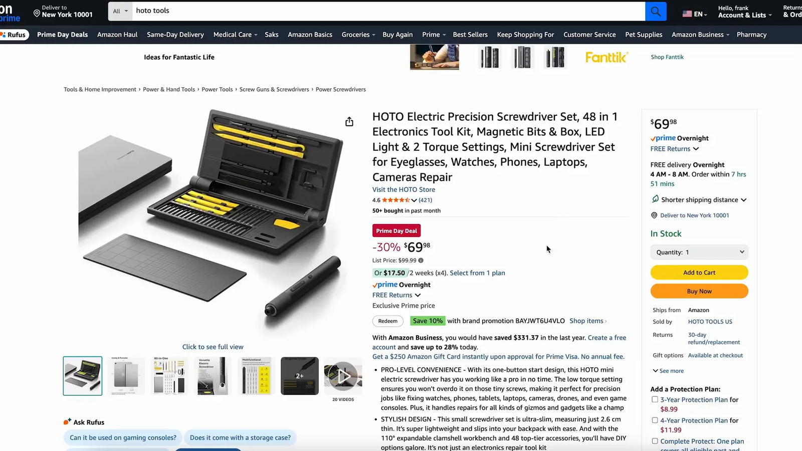HOTO 48-in-1 electronic screwdriver kit