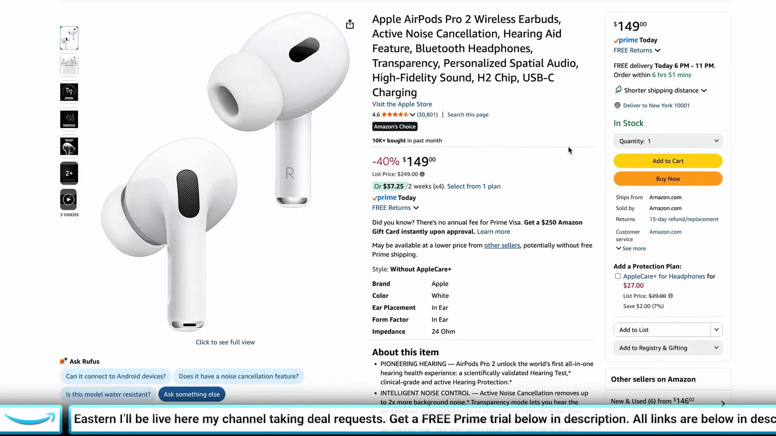 Apple AirPods Pro 2 earbuds