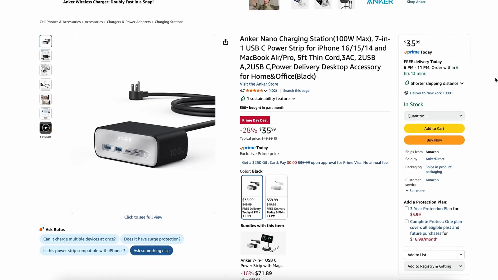 Anker Nano 7-in-1 charging station on desk