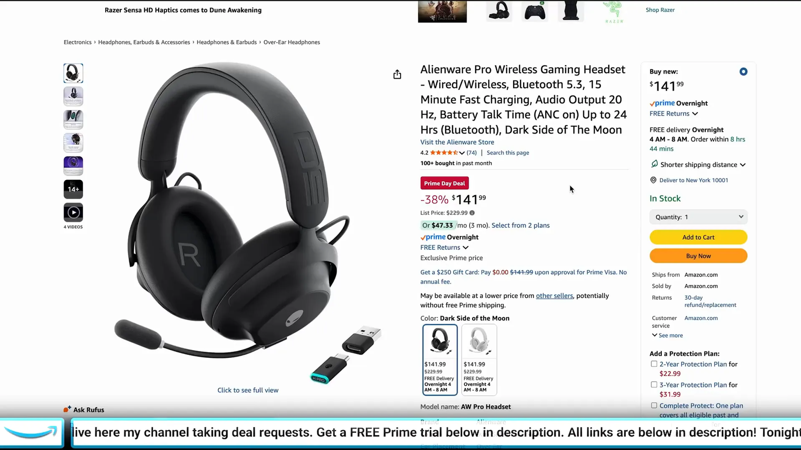 Alienware Pro Wireless gaming headset