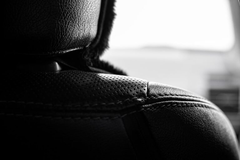Photo clean leather car seats