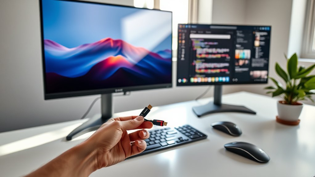connect dual monitors easily