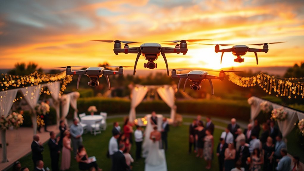 drones for wedding videography