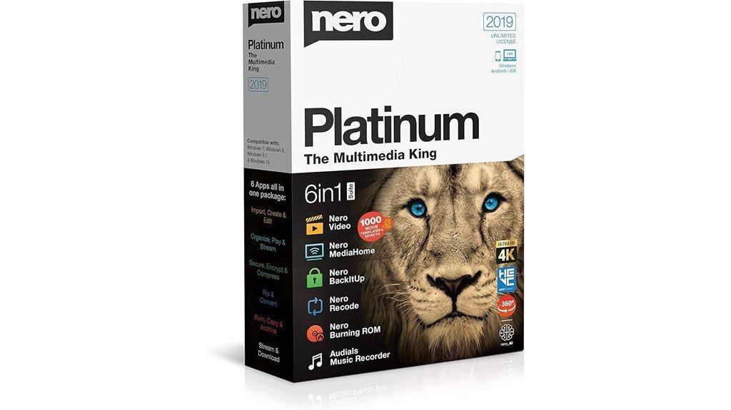 nero platinum software suite
