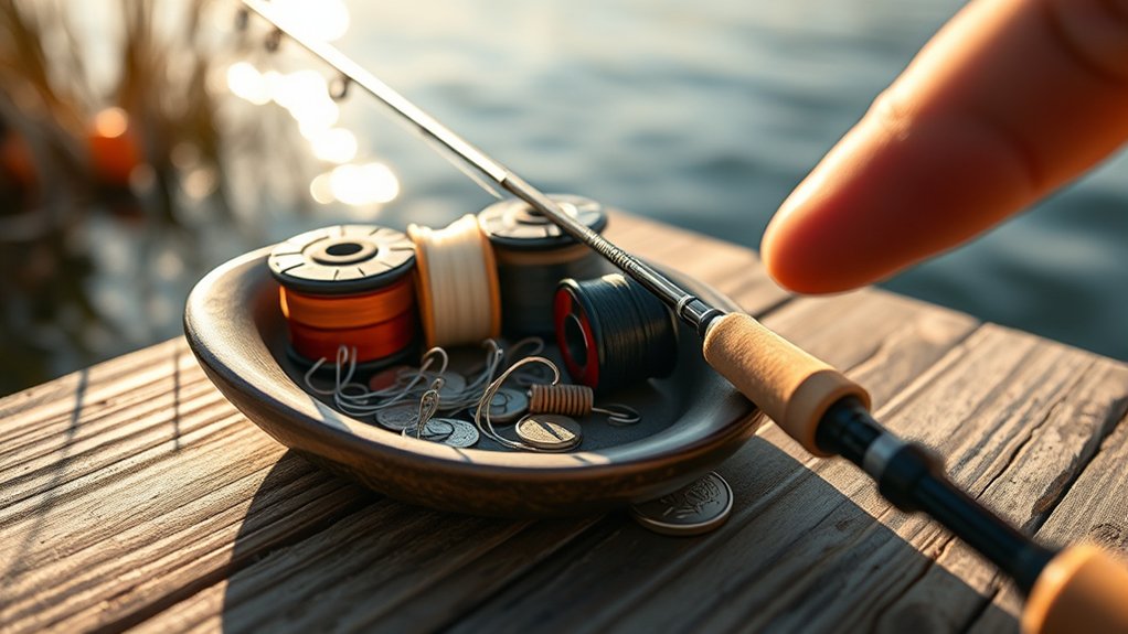 balanced tackle for fishing