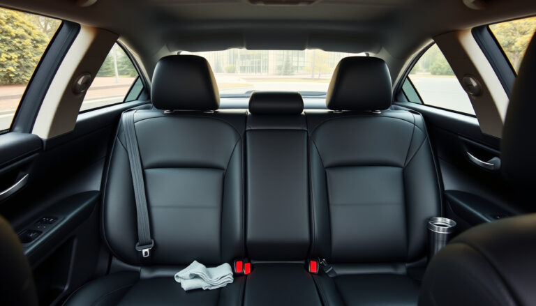 Black custom seat covers installed in a 2012 Camry-style sedan interior