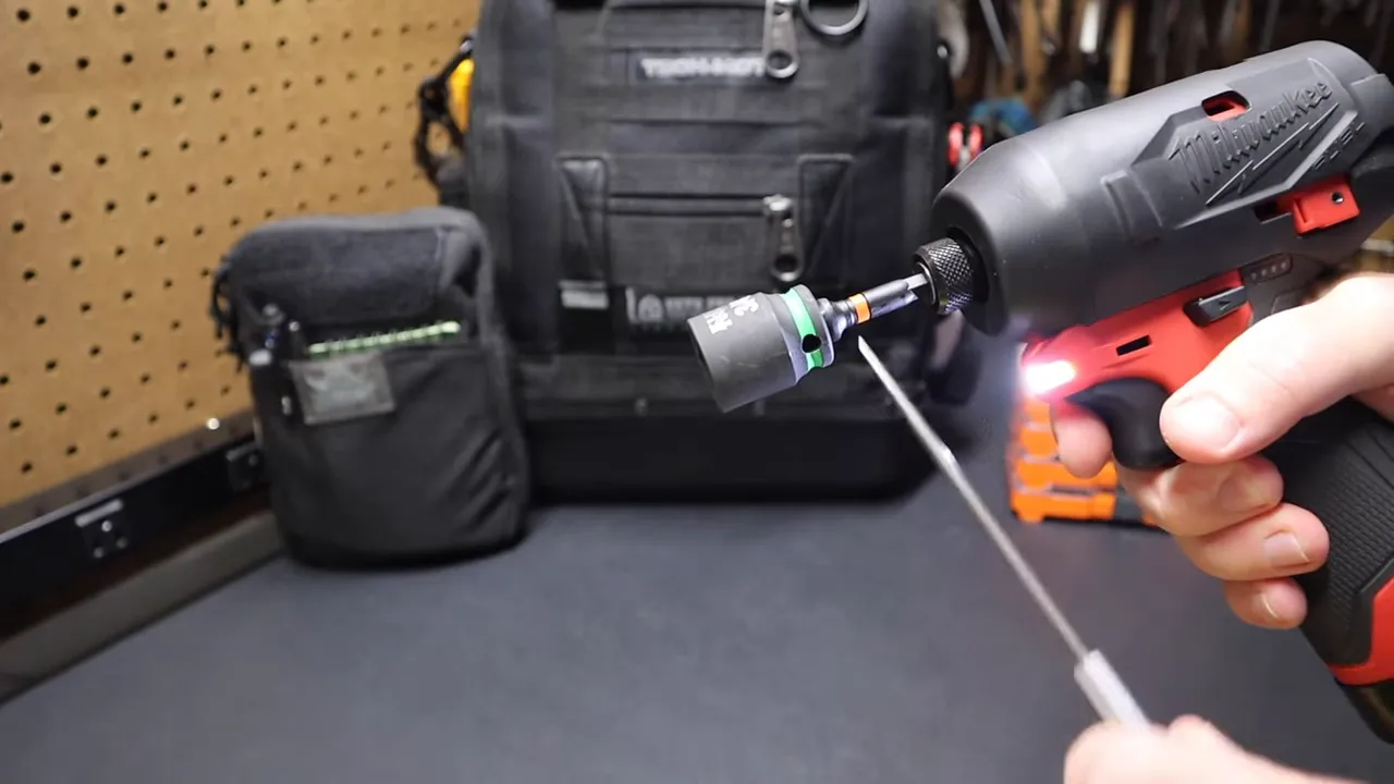 3/8 inch drive adapter showing PUSH marking and longer extension