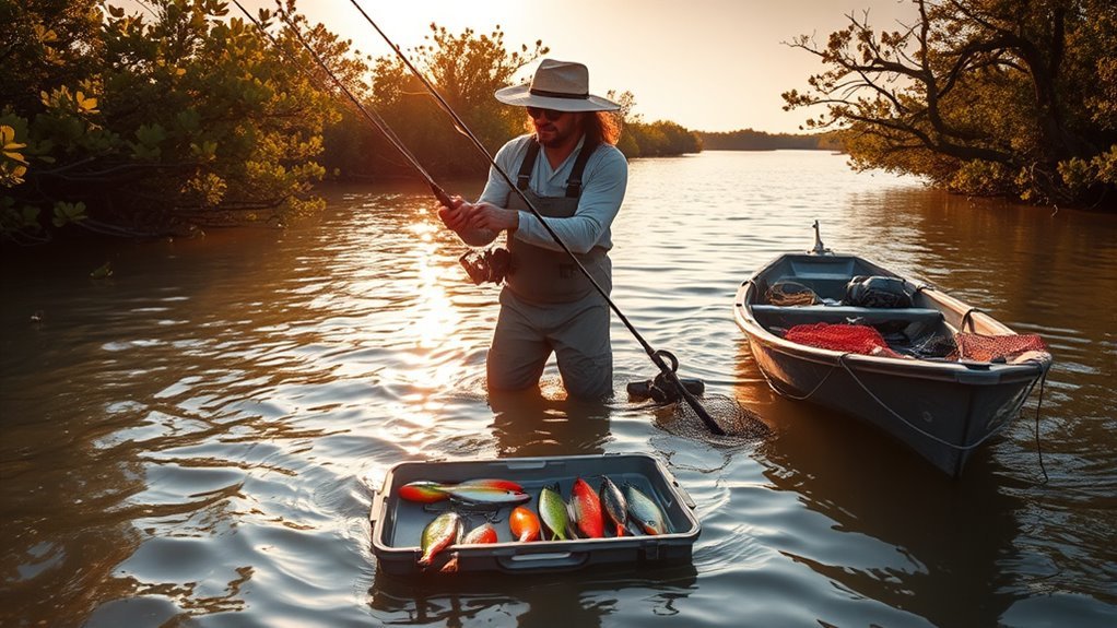 brackish water fishing setup