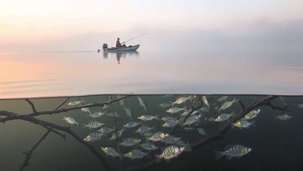 crappie school fishing behavior