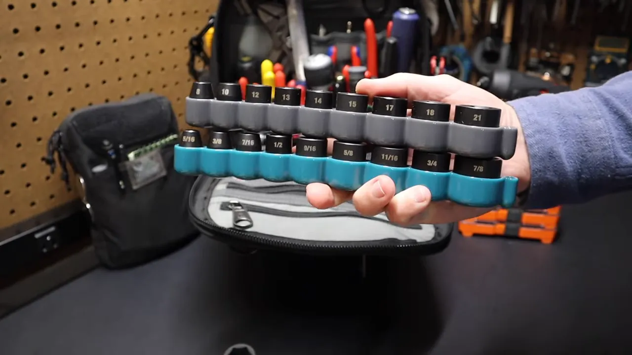 Makita and Klein sockets stored inside the VETO PRO PAC TECH-MCT bag for comparison