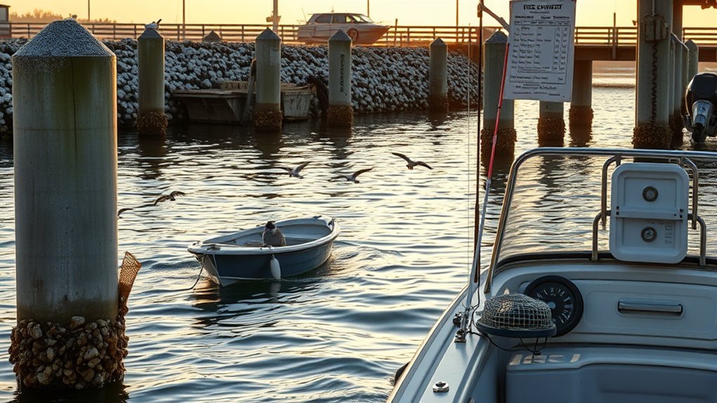 fish near coastal structures