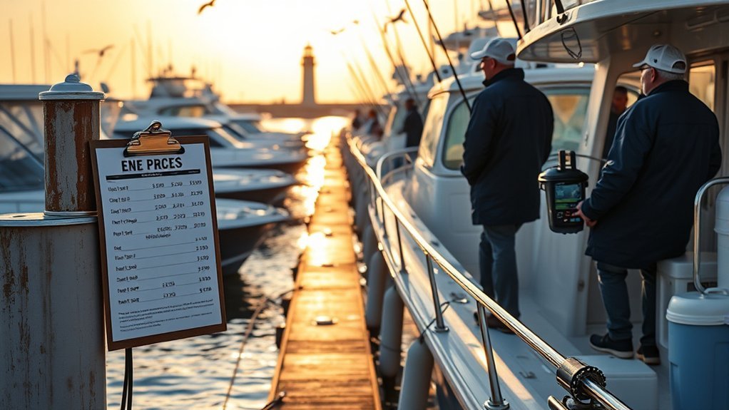 fishing charter pricing details