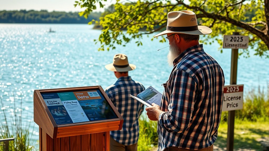 Fishing tackle and Kansas fishing license cost information
