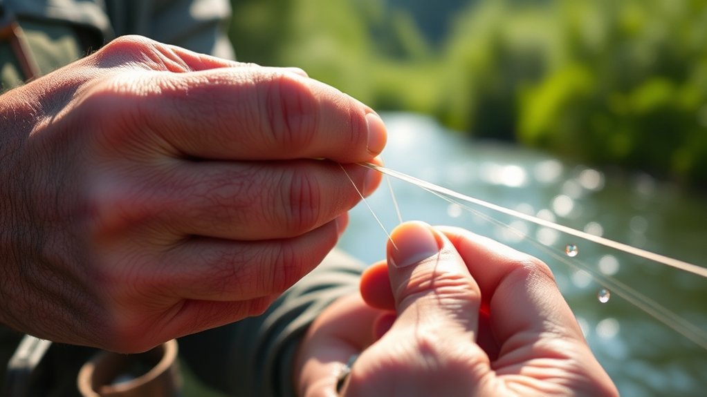 fly line leader connection