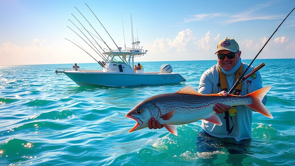Full day guided fishing charter experience in Jamaica Beach Texas