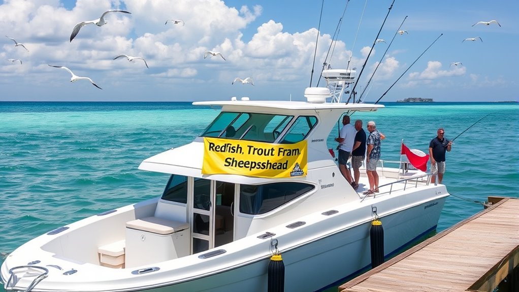 Jamaica Beach fishing charter for Redfish Trout Drum and Sheepshead