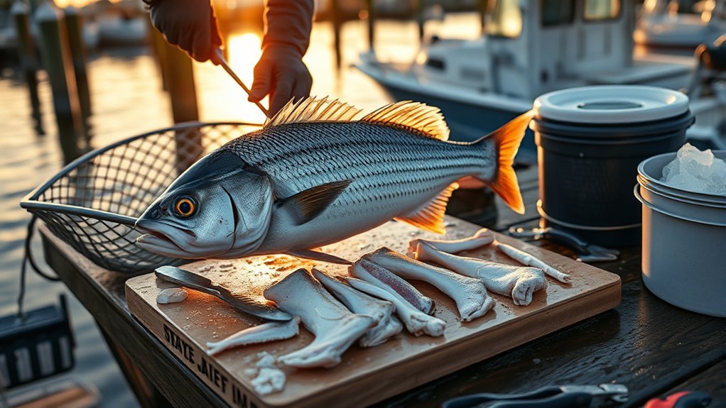 landing cleaning filleting sheepshead