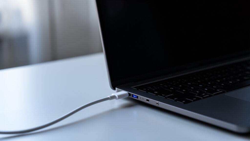 Laptop recharging after reaching the low-battery endpoint