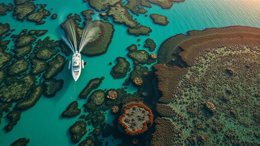 Angler mapping productive reef spots on a chart plotter