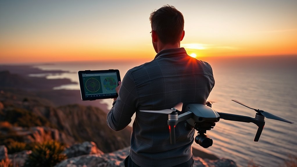 Using augmented reality to track the sun for drone photography