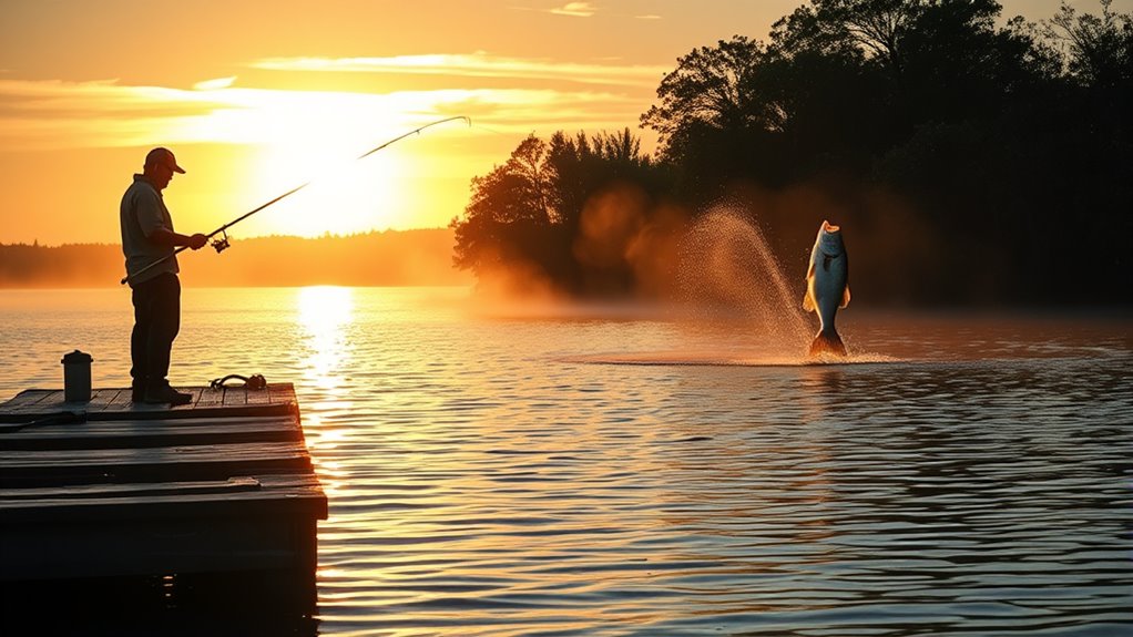 morning fishing in spring