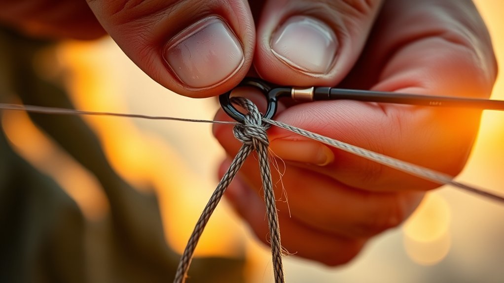 palomar knot ensures reliable strength