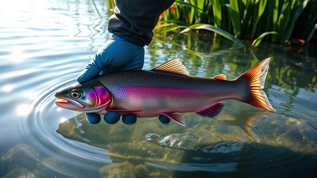 post release fish behavior observation