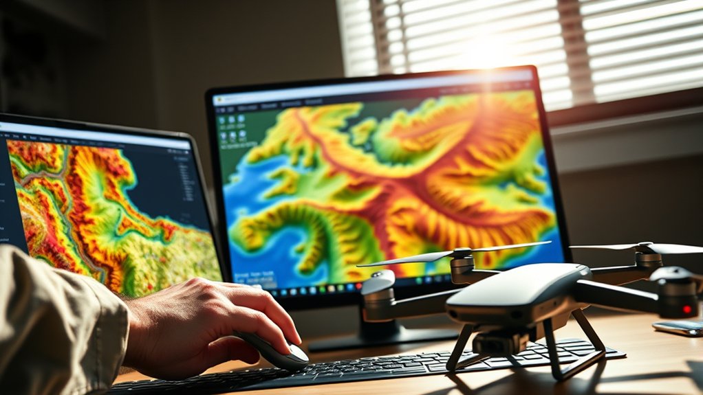 QGIS project showing orthomosaic with boundary overlay