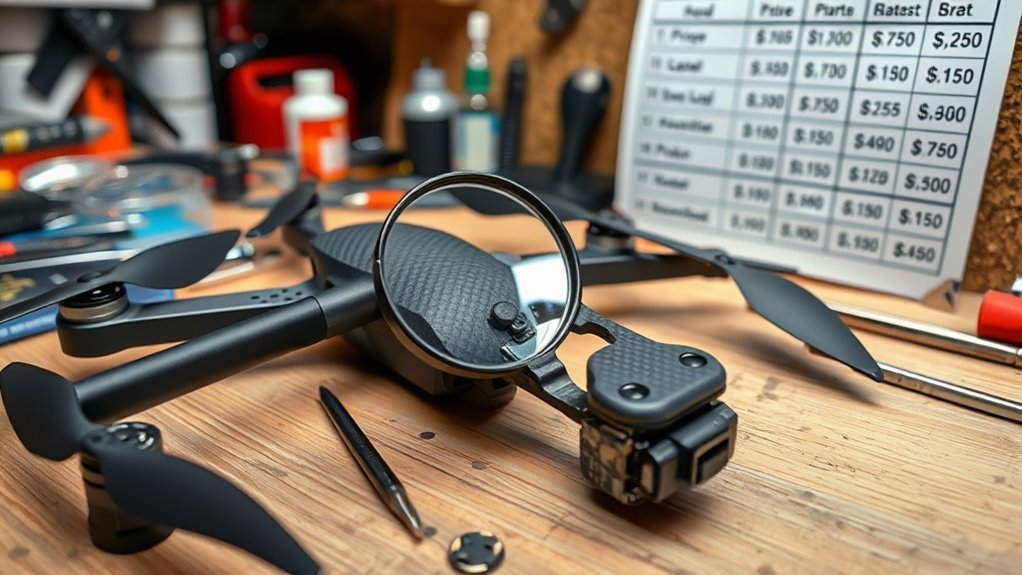 repair versus replacement cost analysis for a cracked drone arm