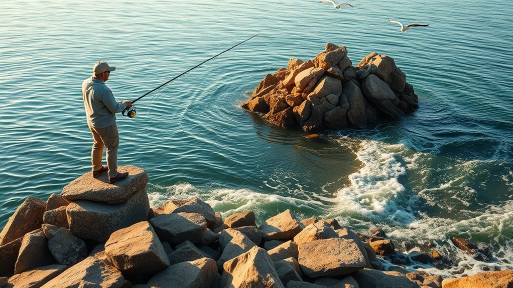 rock pile fishing strategies
