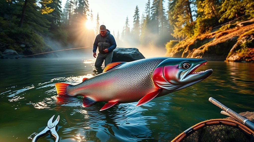 scanning rivers for salmon