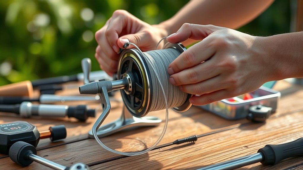 spooling fluorocarbon line correctly
