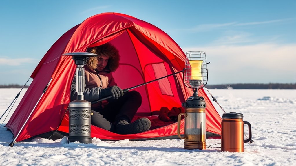 stay warm ice fishing
